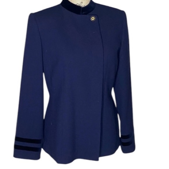 Kasper Jackets & Blazers - Kasper Navy Blue Women's Jacket/Blazer SZ 10